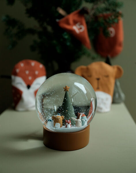 Christmas snow ball of wood animals BOUL A NEJ NOEL / 20PCDC015APD999